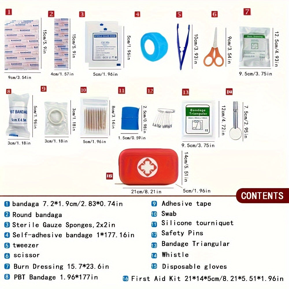 Comprehensive Care On-the-Go: 151pcs/set Portable Universal First Aid Kit