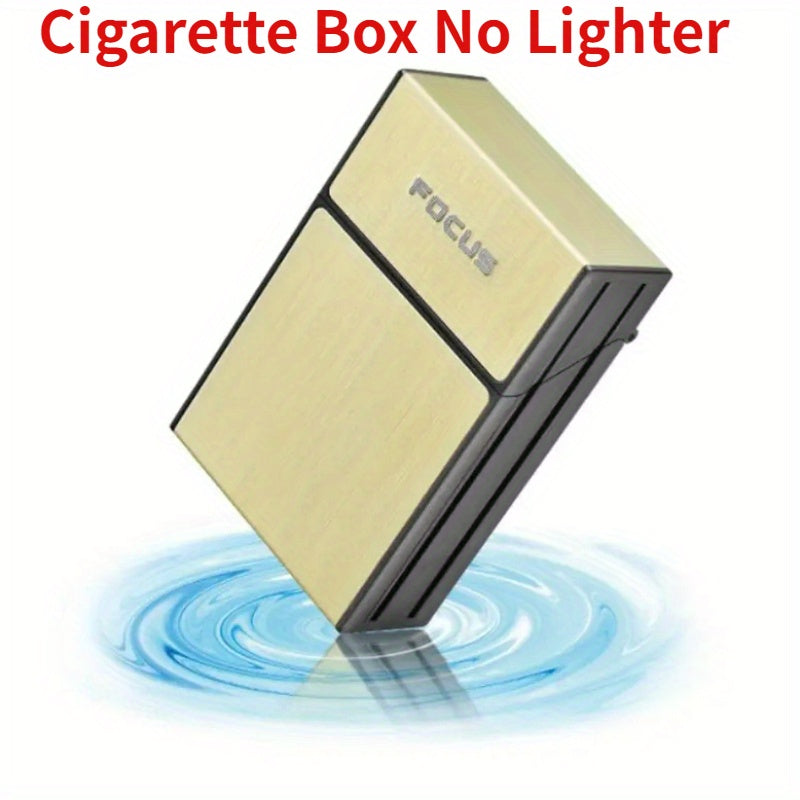 Flame on the Go: 2-in-1 20pcs Cigarette Capacity Case Box with USB Lighter"