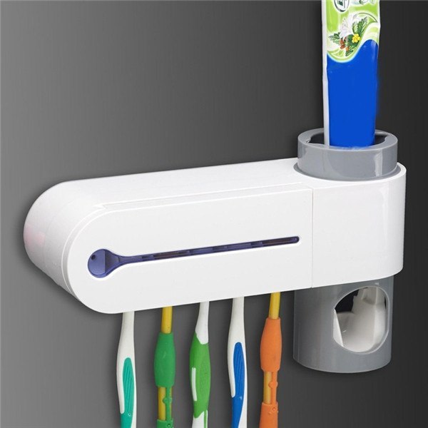 Toothpaste Dispenser and Toothbrush Sterilizer