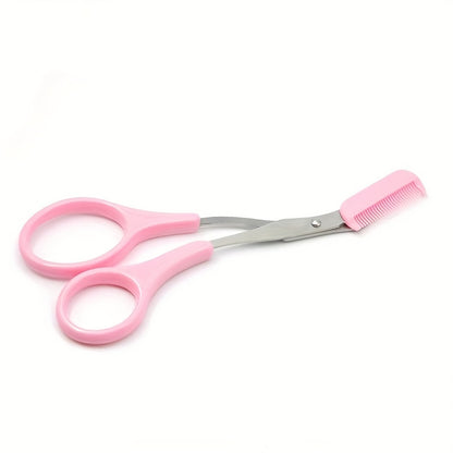 Eyebrow Trimmer Scissor With Comb Grooming Shaping