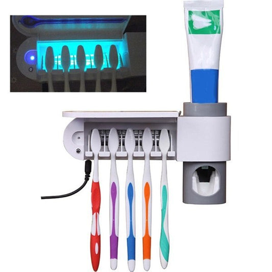 Toothpaste Dispenser and Toothbrush Sterilizer