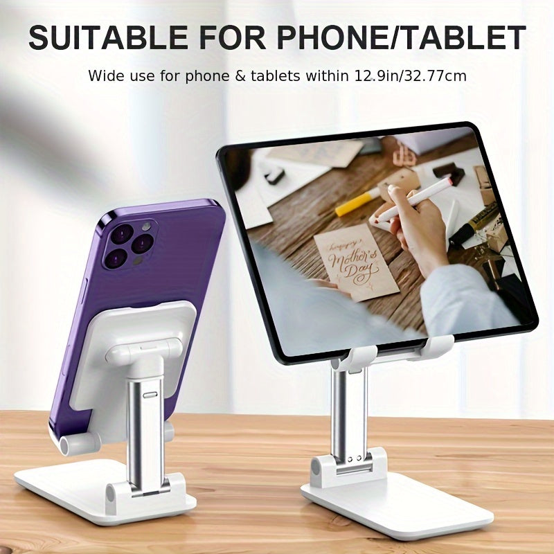 Foldable Mobile Phone Tablet Stand Holder - Adjustable for Smartphone & Tablet or iPad