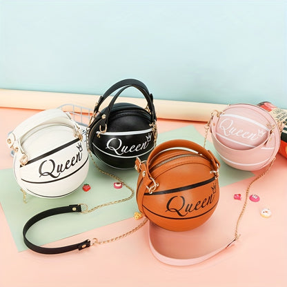 Game On: Mini Basketball PU Leather Crossbody Bag