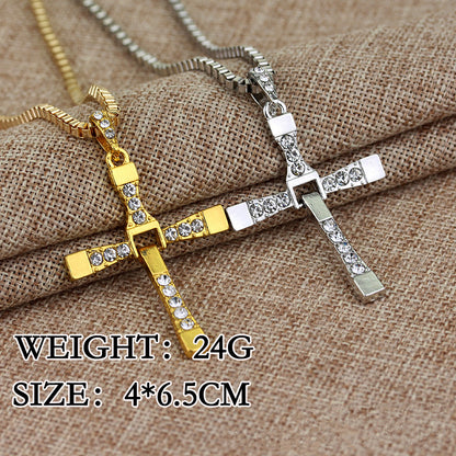 Fast And The Furious Classic Rhinestone Pendant Cross Necklaces