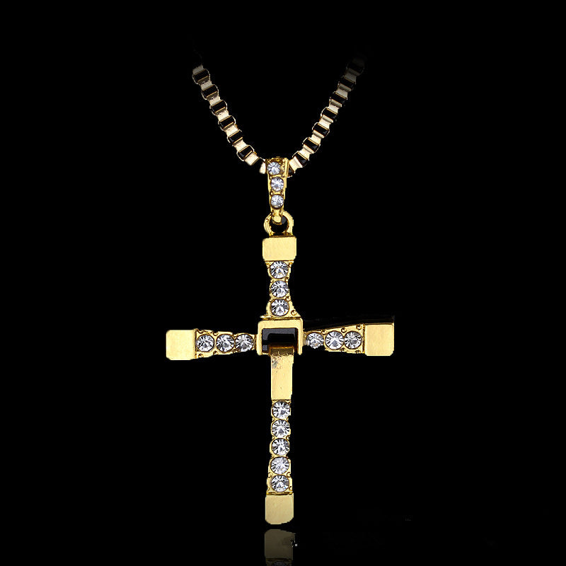 Fast And The Furious Classic Rhinestone Pendant Cross Necklaces