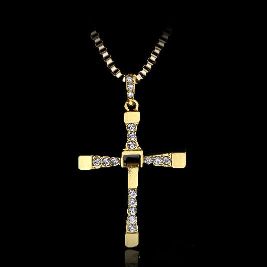 Fast And The Furious Classic Rhinestone Pendant Cross Necklaces