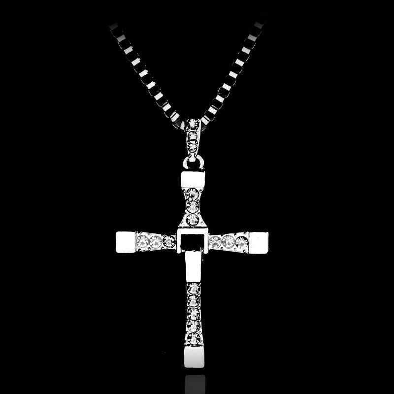 Fast And The Furious Classic Rhinestone Pendant Cross Necklaces