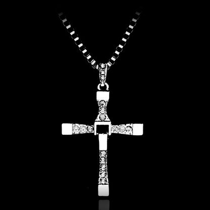 Fast And The Furious Classic Rhinestone Pendant Cross Necklaces