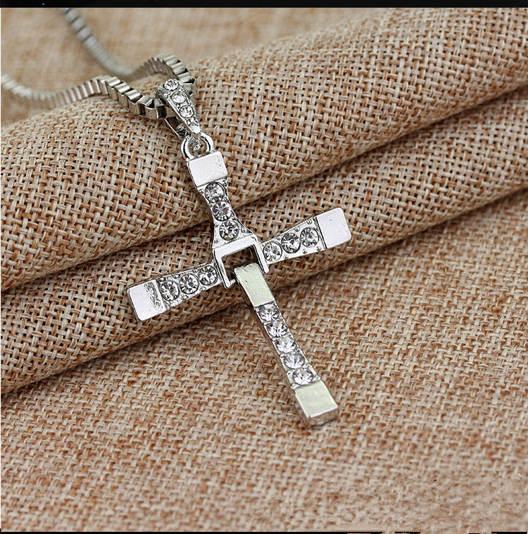 Fast And The Furious Classic Rhinestone Pendant Cross Necklaces