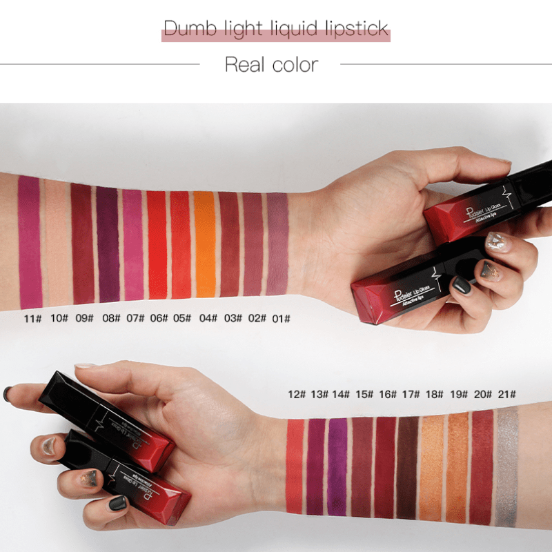 Velvet Finish Matte Liquid Lipstick - 17 different Colors for Long-Lasting Glamour