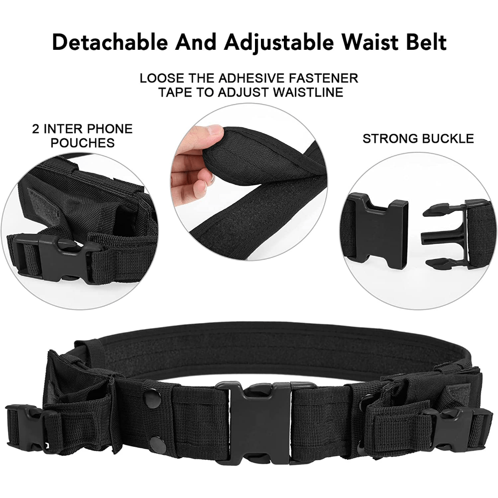 Men's Training Vest: Detachable Belt, Subcompact/Compat/Standard Holster