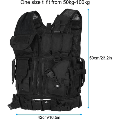 Men's Training Vest: Detachable Belt, Subcompact/Compat/Standard Holster