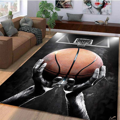 Basketball Dream Art Print Rug: Slam Dunk Style for Your Space