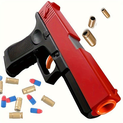 Locked and Loaded Fun: Soft Bullet Toy Gun with Cartridge and Pull Back Action