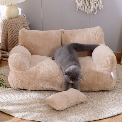 Luxury Winter Cat Nest: Cozy, Plush, Perfect for Small Pets