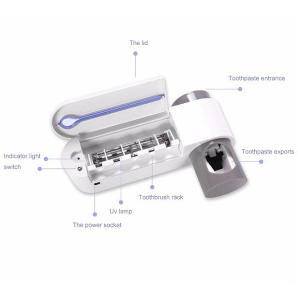 Toothpaste Dispenser and Toothbrush Sterilizer