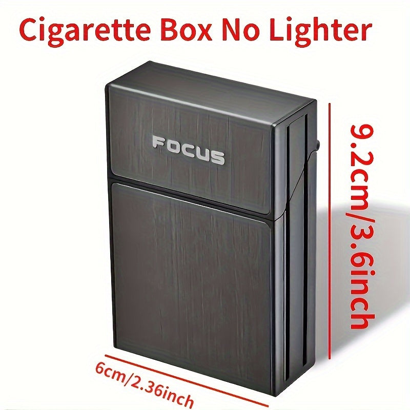 Flame on the Go: 2-in-1 20pcs Cigarette Capacity Case Box with USB Lighter"