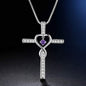 Fashion Cross Inlaid Zircon Pendant