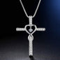 Fashion Cross Inlaid Zircon Pendant