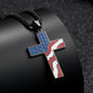 Flag Cross Necklace