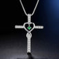 Fashion Cross Inlaid Zircon Pendant