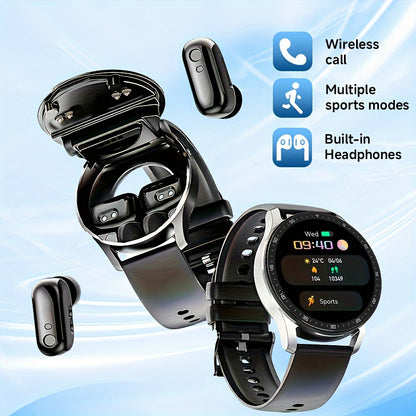 Smartwatch with Built-in Earbuds: Health Monitoring Machine!