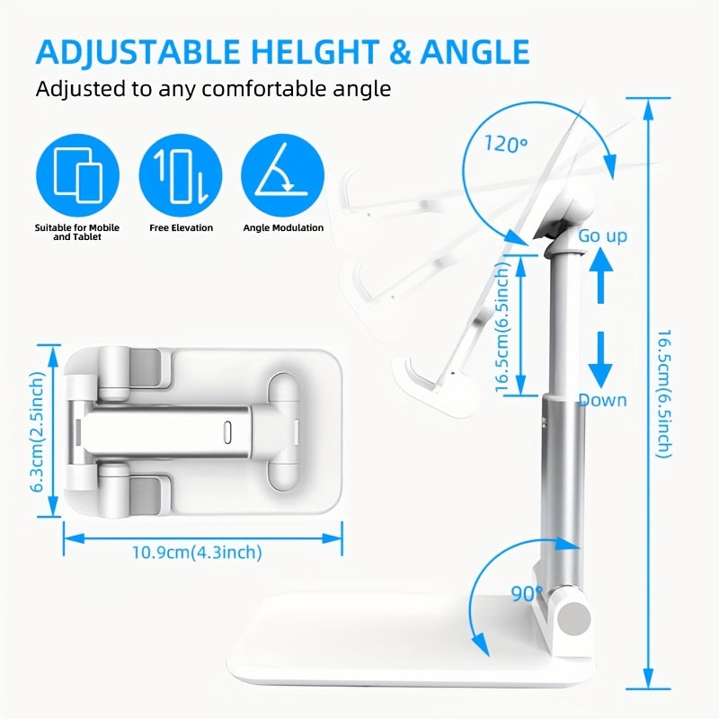 Foldable Mobile Phone Tablet Stand Holder - Adjustable for Smartphone & Tablet or iPad