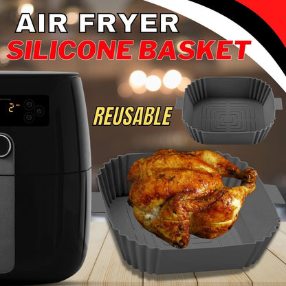 Silicone Air Fryer Tray Basket Liners Non-Stick Safe Oven Baking Tray Pot