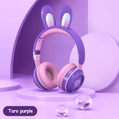 Hop into Fun with Cute Anime Rabbit Ear Headphones – Wireless and Luminous!