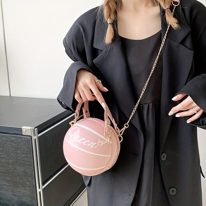 Game On: Mini Basketball PU Leather Crossbody Bag