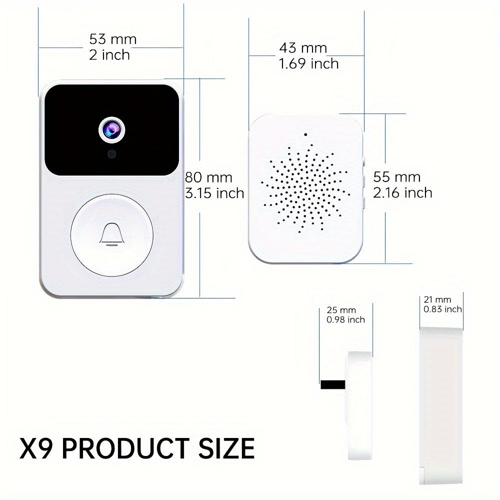 Wireless Easy Install Doorbell Camera with Home Intercom, Voice Changer + More