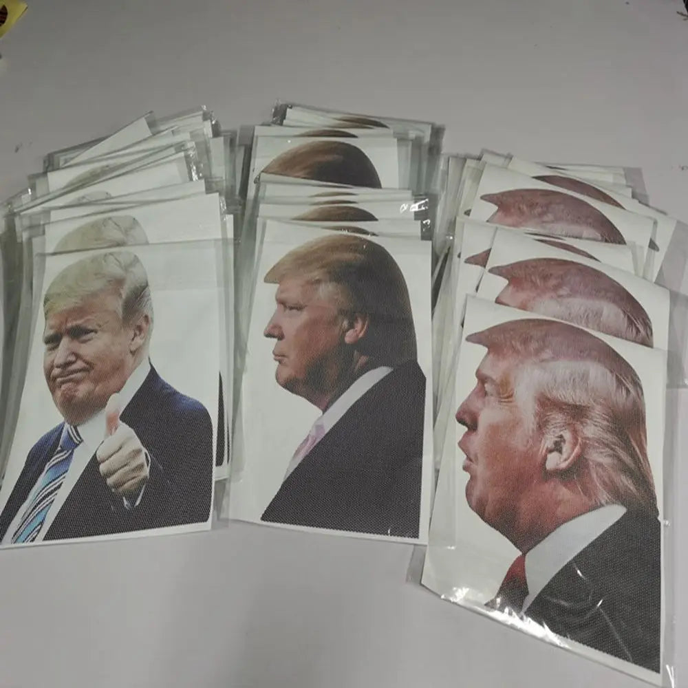 Trump on the Go! Express Your Support with a Life-Size Car Sticker – 1PC