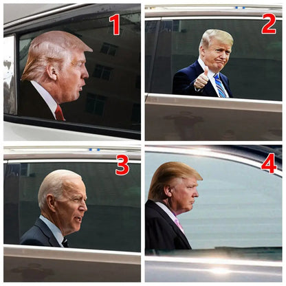 Trump on the Go! Express Your Support with a Life-Size Car Sticker – 1PC