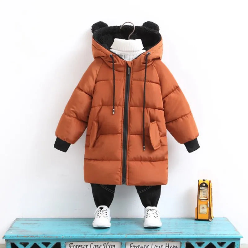 Autumn Winter Parkas Girls Jackets or Boys Coat: Winter Outerwear