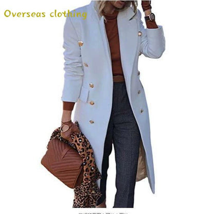 Winter Luxury Long Woolen Women's Coat