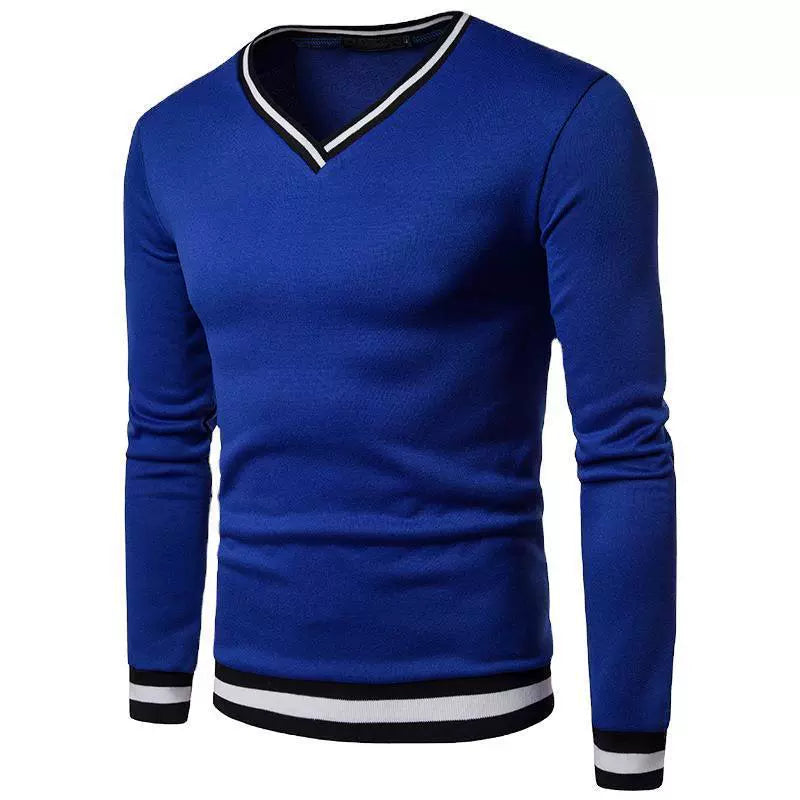 Men's Color Block V-Neck Sweatshirt, your go-to casual winter pullover