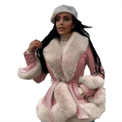 Women's Faux Fur Mink Coat