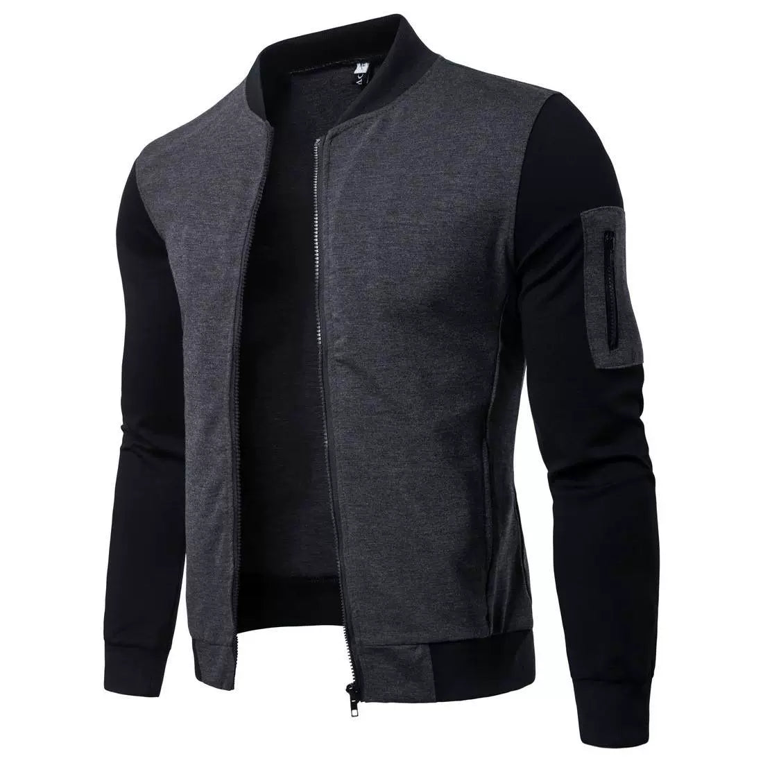 Men's Slim Fit Stand Collar Bomber Jacket: Revamp Your Style