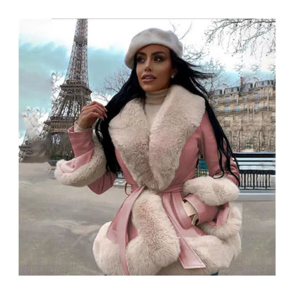 Women's Faux Fur Mink Coat