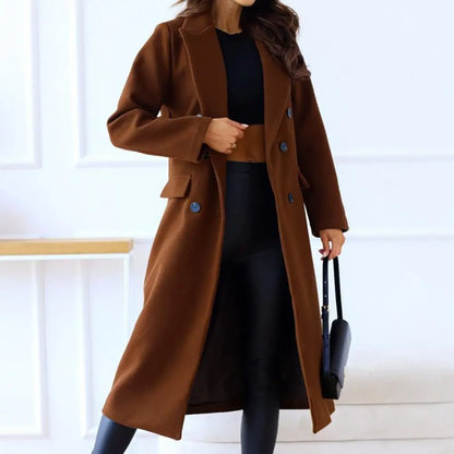 Ladies Stylish Double-breasted overcoat