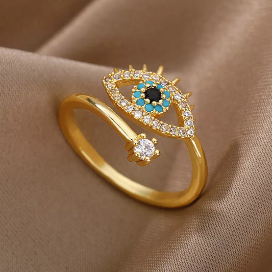 Unlock Luck with the Luxe Turkish Evil Eye Rings