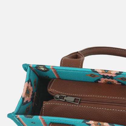 Canvas Western Printed Tote Handbag – Wrangler Cowgirls' Essential