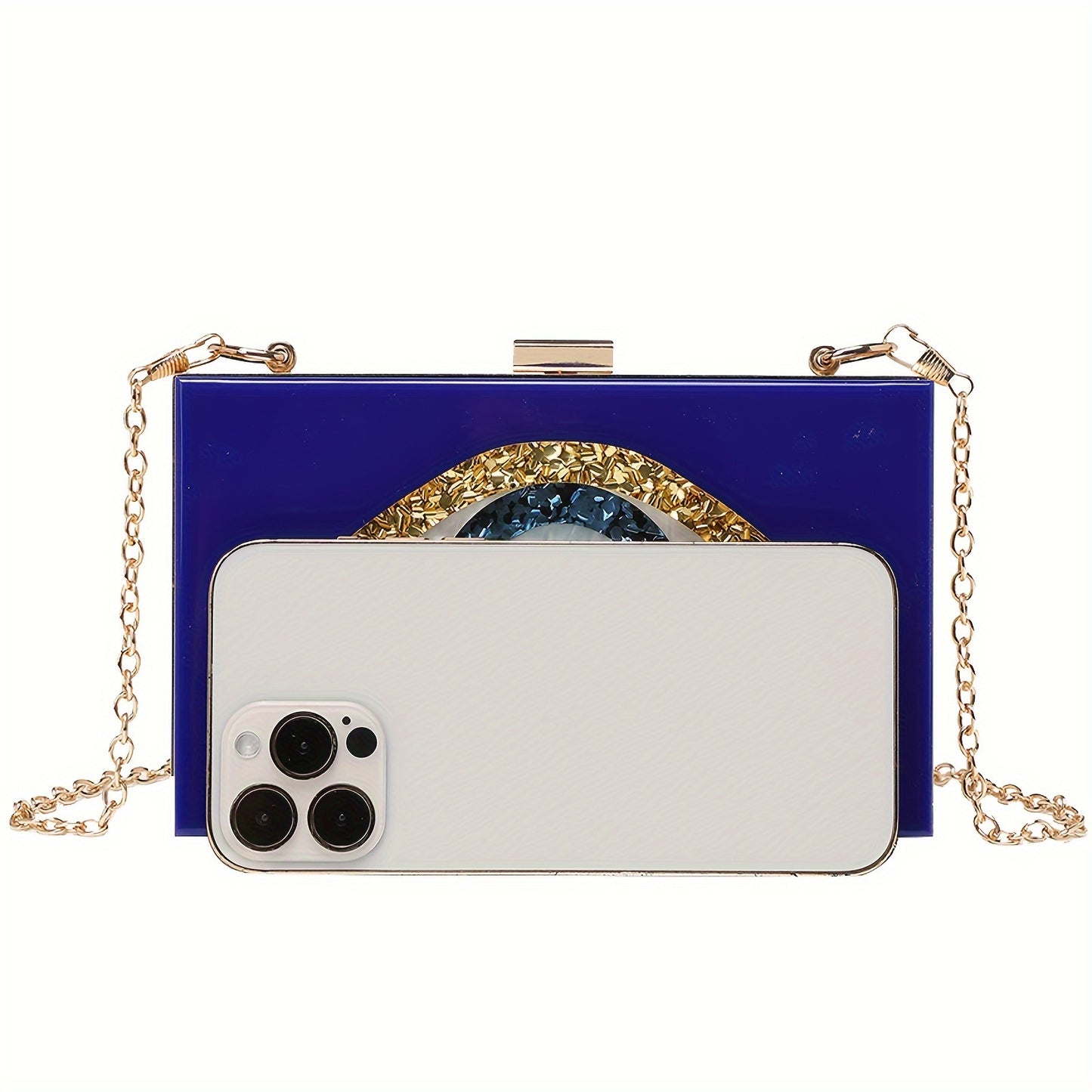 Evil Eye Acrylic Crossbody Clutch