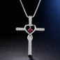 Fashion Cross Inlaid Zircon Pendant