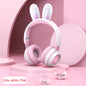 Hop into Fun with Cute Anime Rabbit Ear Headphones – Wireless and Luminous!