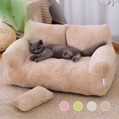 Luxury Winter Cat Nest: Cozy, Plush, Perfect for Small Pets