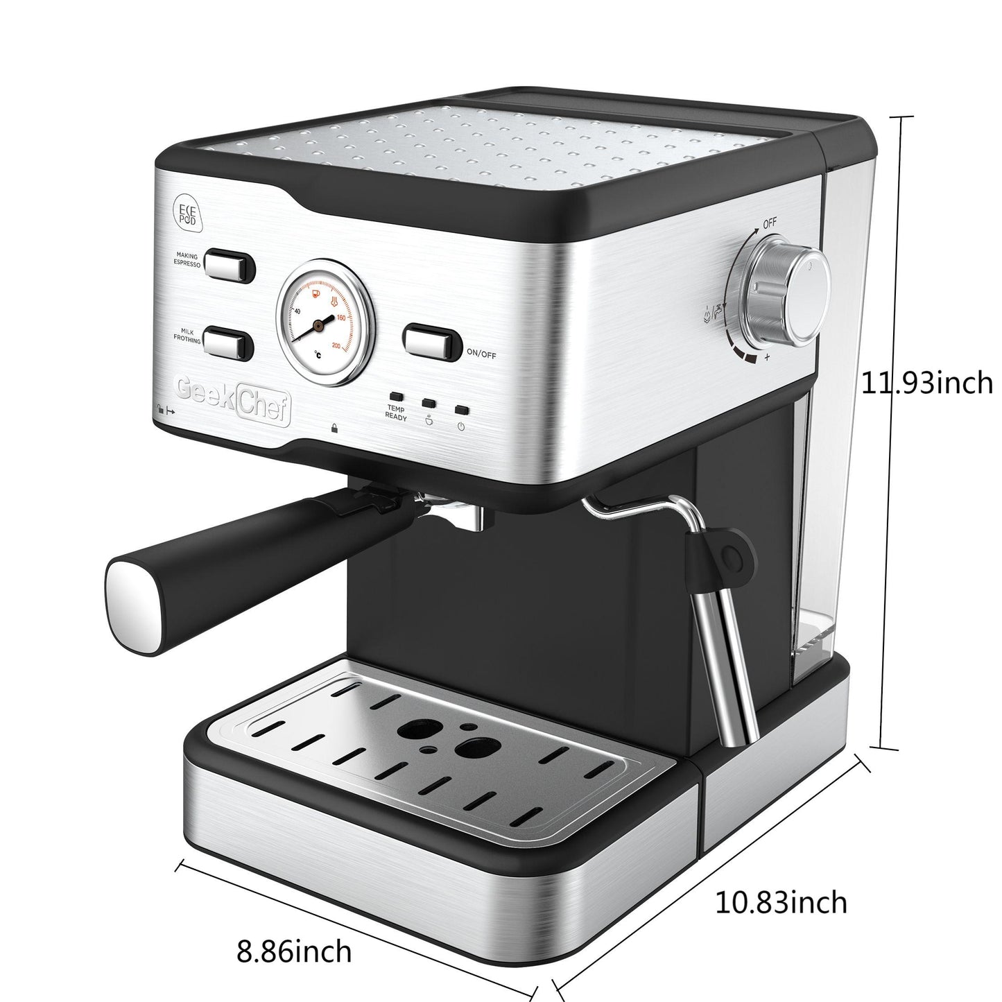 Espresso Machine 20 Bar Pressure Cappuccino Latte Maker