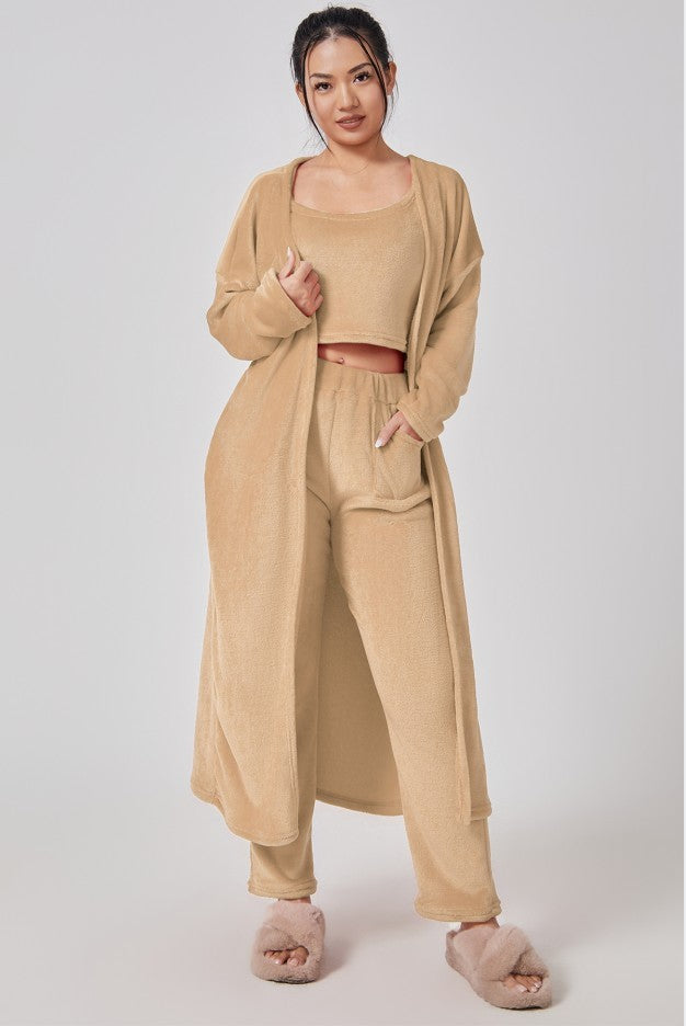 Cozy Pajama 3 Piece Cute Loungewear Set