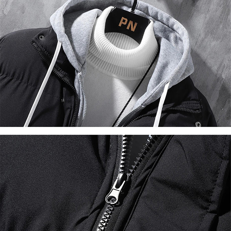 Fashion Hooded Men's Winter Windproof Coat