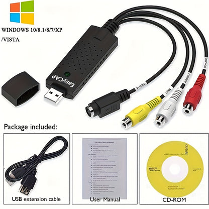 Preserve Memories: VHS to Digital Converter - USB 2.0 Video Capture Card